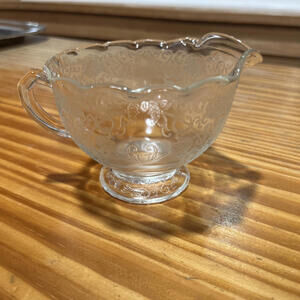 Florentine Poppy 1 Ruffled Creamer Depression Era Glass